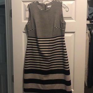 Tan and black Calvin Klein business dress